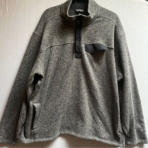 Eddie Bauer Men's Gray Fleece Sweater Sweatshirt Sz 2XL